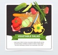 Cooking vegetable salad in process Royalty Free Stock Photo