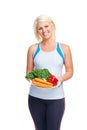 Healthy vegetable woman