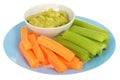 Healthy Vegetables with Guacamole Dip Royalty Free Stock Photo