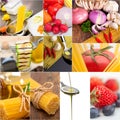 Healthy Vegetarian vegan food collage Royalty Free Stock Photo