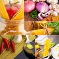 Healthy Vegetarian vegan food collage Royalty Free Stock Photo