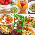 Healthy Vegetarian vegan food collage Royalty Free Stock Photo