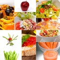 Healthy Vegetarian vegan food collage Royalty Free Stock Photo