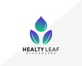 Healthy Water Leaf Logo Design. Creative Idea logos designs Vector illustration template Royalty Free Stock Photo