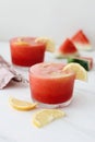 Healthy watermelon lemon smoothie