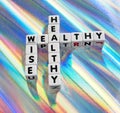 Healthy, wealthy and wise Royalty Free Stock Photo