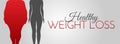 Healthy Weight Loss Background Illustration with Women Silhouette