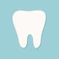 Healthy White Tooth icon. Teeth dentist sign symbol. Oral dental health hygiene. Whitening concept. Children teeth care. Flat