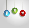 Healthy white tooth symbol background