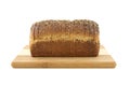 Healthy whole grain bread loaf on cutting board Royalty Free Stock Photo