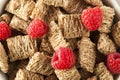 Healthy Whole Wheat Shredded Cereal Royalty Free Stock Photo