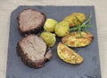 Healthy wild meat, boneless roe deer roast piece