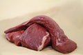 Healthy wild meat, boneless roe deer roast piece