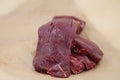 Healthy wild meat, boneless roe deer roast piece