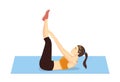 Healthy woman abdominal exercises