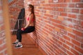 Healthy Woman Working Out With Dumbbells Royalty Free Stock Photo