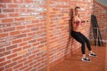 Healthy Woman Working Out With Dumbbells Royalty Free Stock Photo