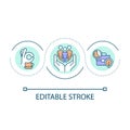 Healthy work environment loop concept icon