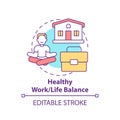 Healthy work-life balance concept icon