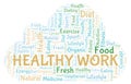 Healthy Work word cloud.