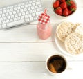Healthy working life style banner .