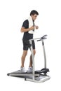 Healthy Young Man Workout on Treadmill Royalty Free Stock Photo