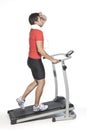 Healthy Young Man Workout on Treadmill Royalty Free Stock Photo