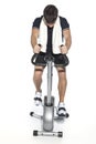 Healthy Young Man Workout on Treadmill Royalty Free Stock Photo