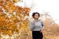 Healthy young woman jogging outdoors Royalty Free Stock Photo