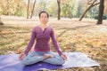 Healthy Young Woman Meditating And Practicing Yoga Outdoor Royalty Free Stock Photo