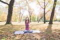 Healthy Young Woman Meditating And Practicing Yoga Outdoor Royalty Free Stock Photo