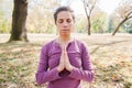 Healthy Young Woman Meditating And Practicing Yoga Outdoor Royalty Free Stock Photo