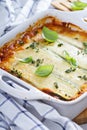 Healthy zucchini lasagna bolognese Royalty Free Stock Photo