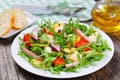 Healthy zucchini summer salad on plate Royalty Free Stock Photo