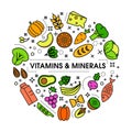 Healty food background representing