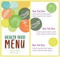 healty food menu set