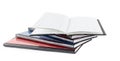 Heap of accounting notebook on white Royalty Free Stock Photo