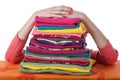 Heap of arranged clothes Royalty Free Stock Photo