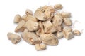 Heap of Baobab fruit pulp close up on white background Royalty Free Stock Photo