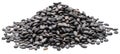 Heap of black cumin seeds isolated on white background