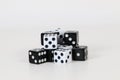 A heap of black and white dices Royalty Free Stock Photo