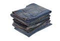 Heap of blue jeans Royalty Free Stock Photo