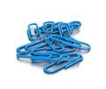 Heap of Blue Paperclips
