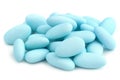 Heap of blue sugared almonds