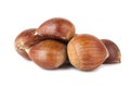 Heap of brown sweet chestnuts Royalty Free Stock Photo