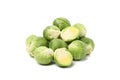 Heap of brussels sprout isolated on background Royalty Free Stock Photo