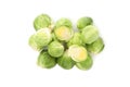 Heap of brussels sprout isolated on background Royalty Free Stock Photo