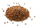 Heap of buckwheat seeds from Russia