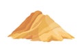 Heap building material. Heap of sand. Vector illustrations can be used for construction sites, works and industry career