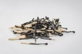 Heap of burned matches Royalty Free Stock Photo
